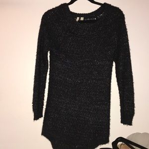 Long black sweater